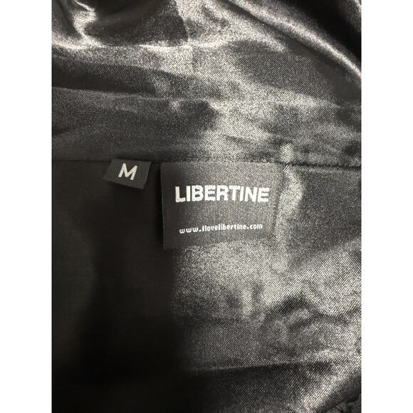 Libertine Jacket Womens Medium Silver Sequin Bomber Zip Handmade USA Riri Lined - Picture 4 of 14